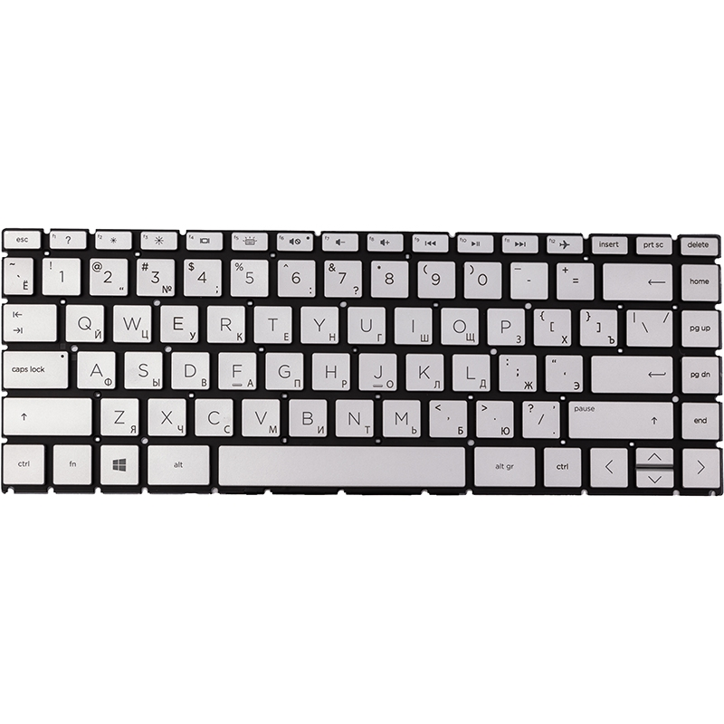 Клавиатура для ноутбука HP Pavilion x360 14-CD подсветка Серебристый (2663841687)