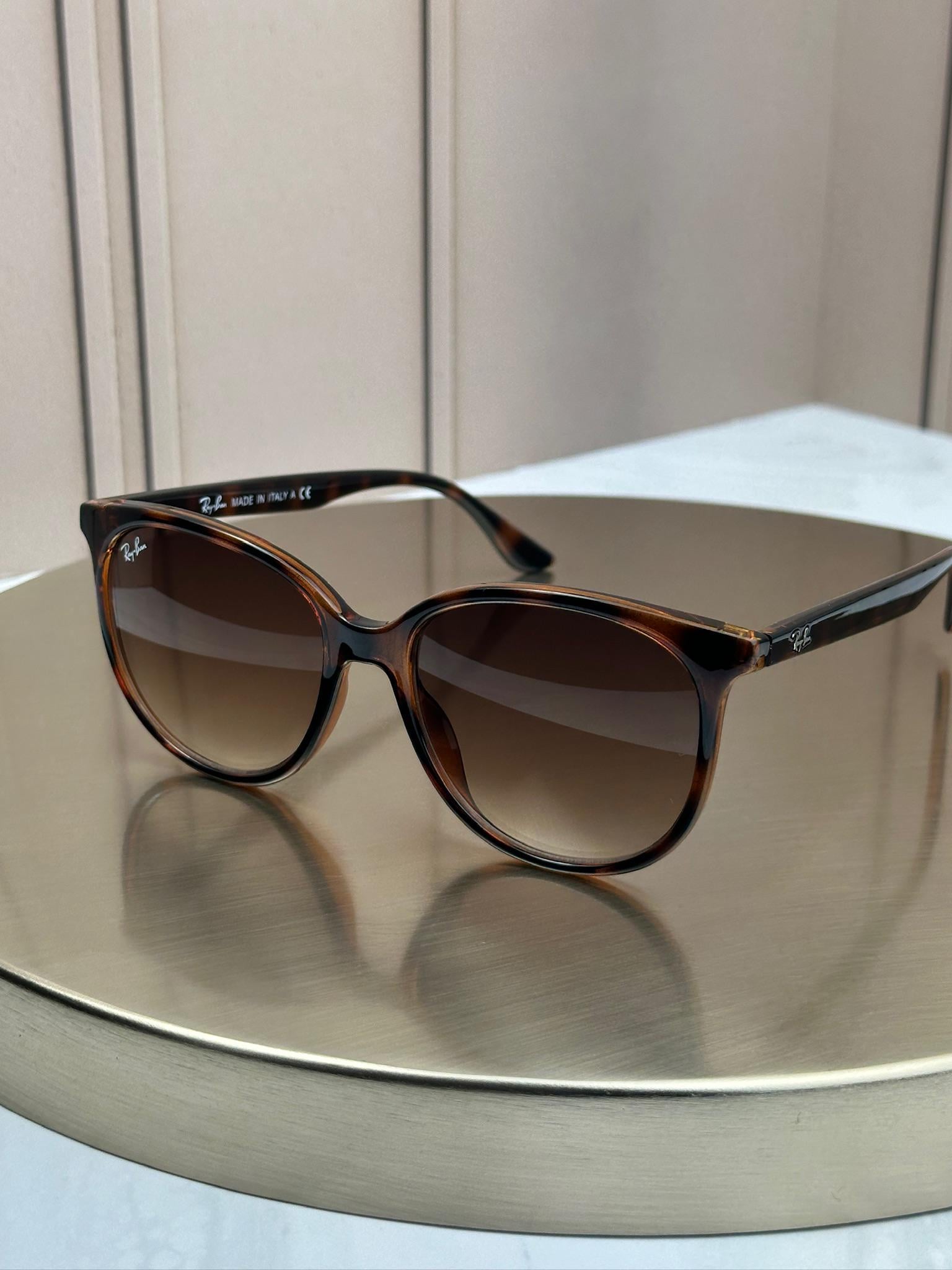 Солнцезащитные очки Ray-Ban RB4378 Гавана коричневая градиентная линза круглые женские Солнцезащитные очки Ray-Ban RB4378 Гавана коричневая градиентная линза круглые женские