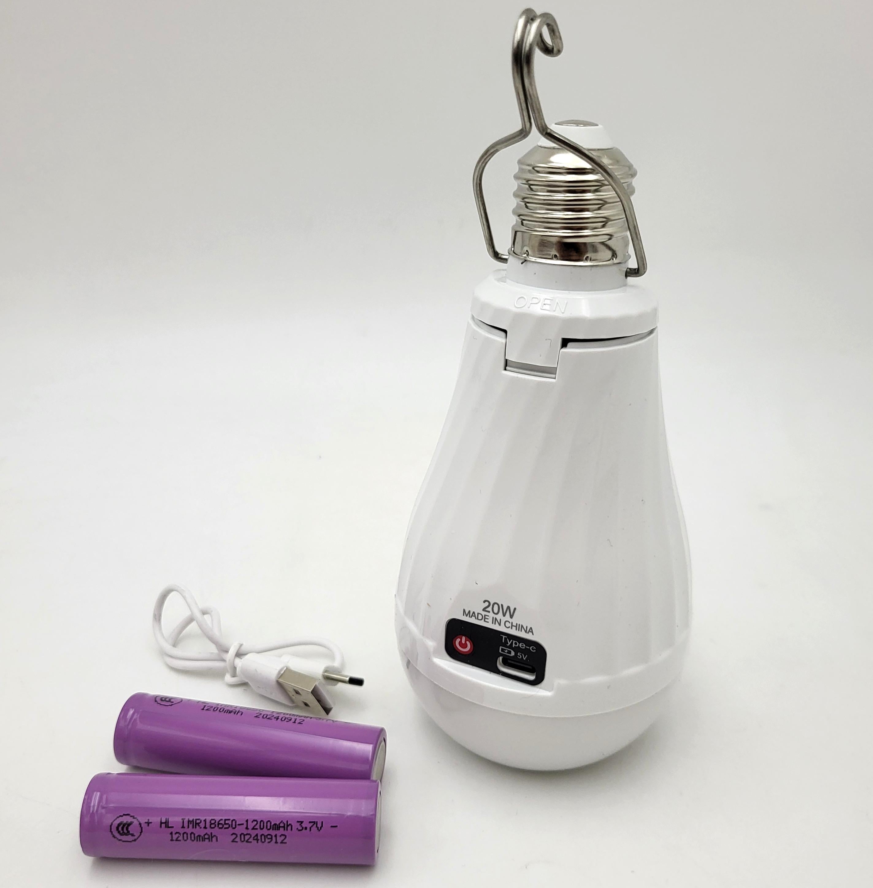 Світлодіодна лампа Alfarid 20W акумуляторна з ліхтарем знімні 2x18650 (f17dcb5d)