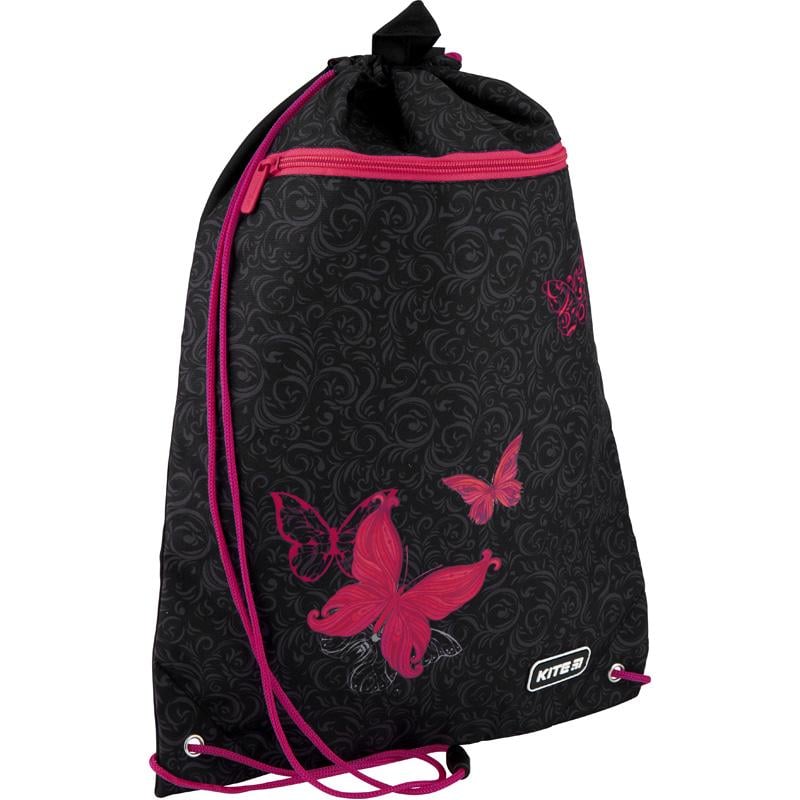 Сумка для обуви KITE Butterfly tale с карманом 46x33 см Черный (K20-601M-13)