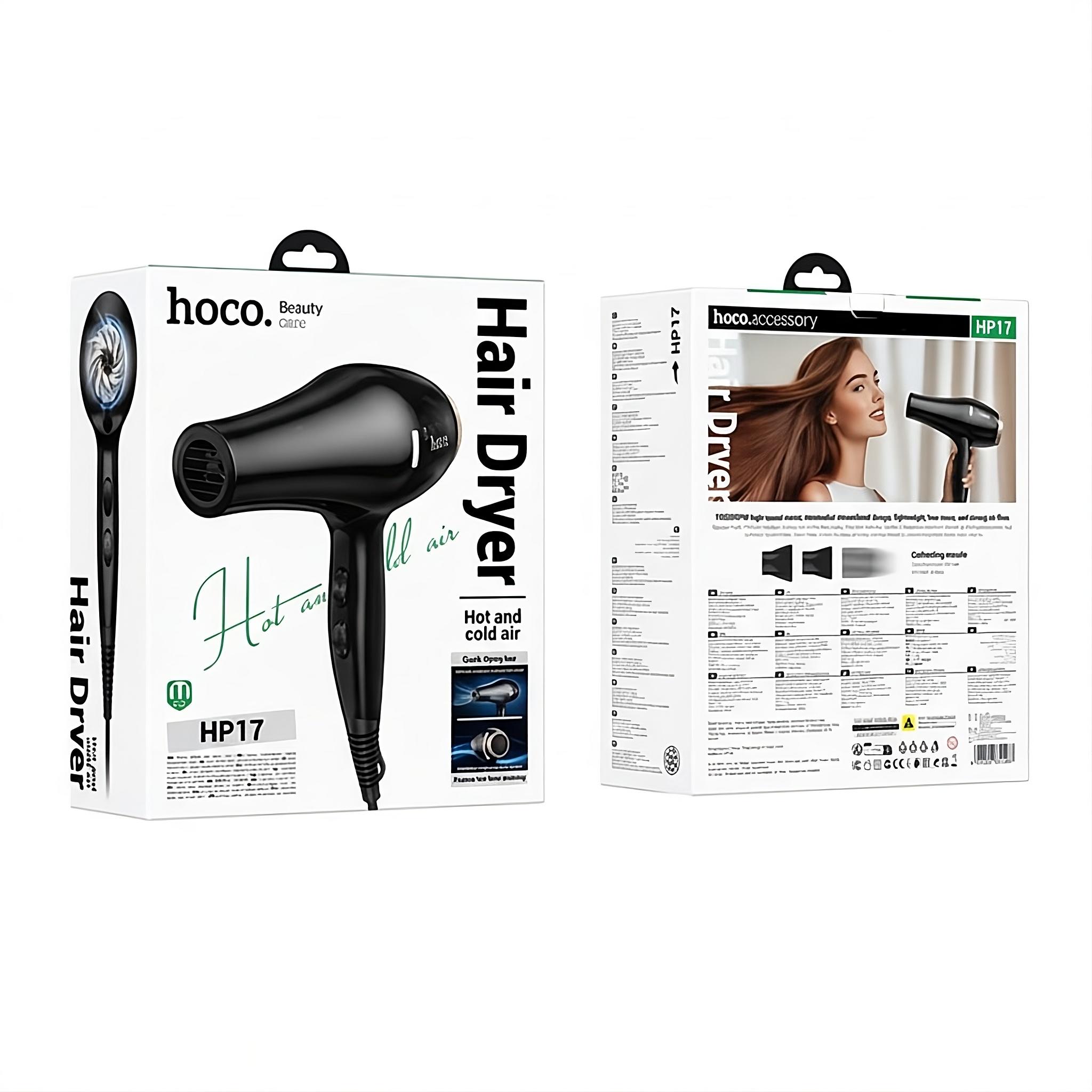 Фен Hoco HP17 3 температуры/2 скорости (30777226) - фото 2 Фен Hoco HP17 3 температуры/2 скорости (30777226) - фото 2