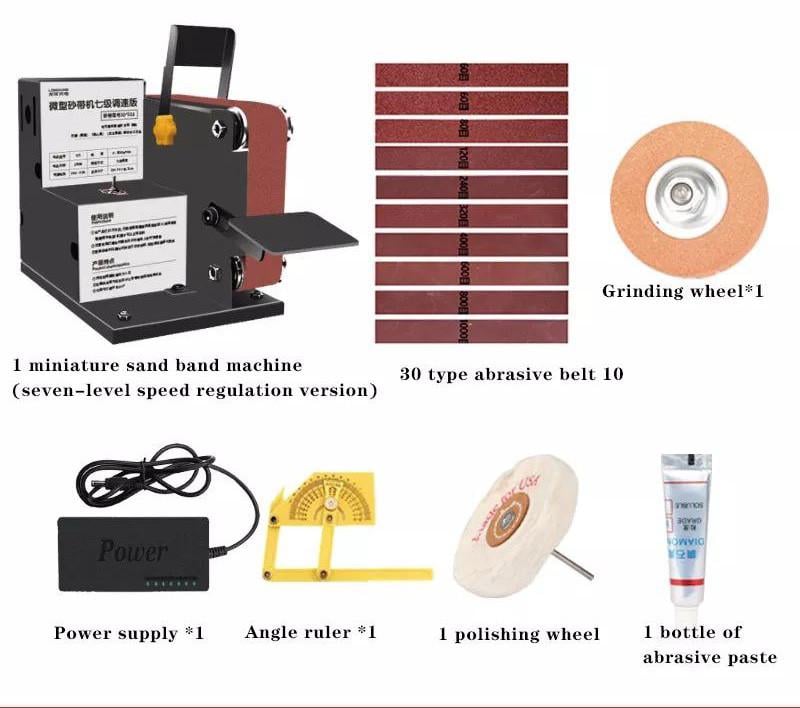 Верстат стрічково шліфувальний GREE 250W для заточування ножів/ножиць/свердел - фото 2