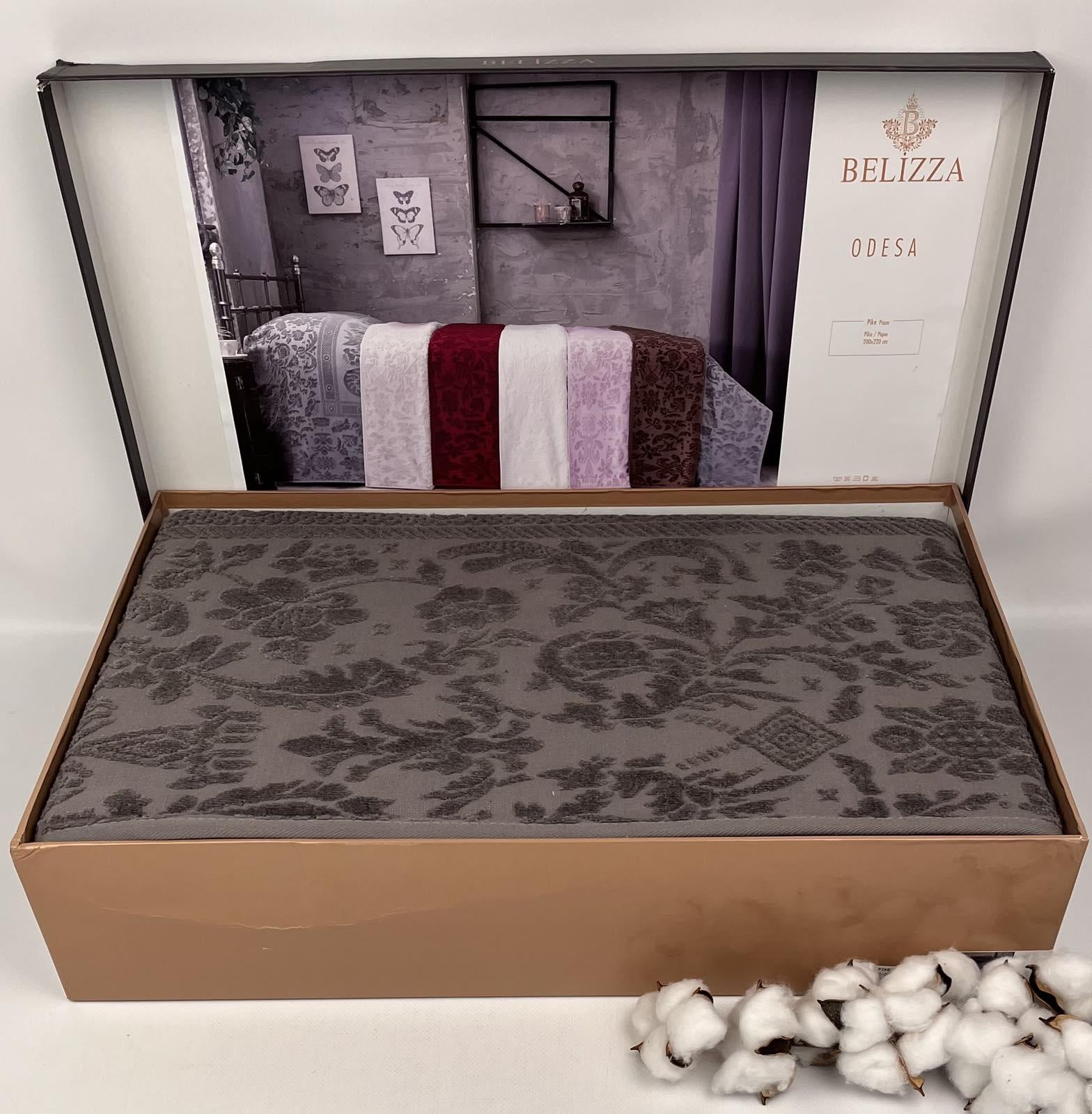 Простирадло махрове Belizza Odesa 200х220 см Fume (CN25008)