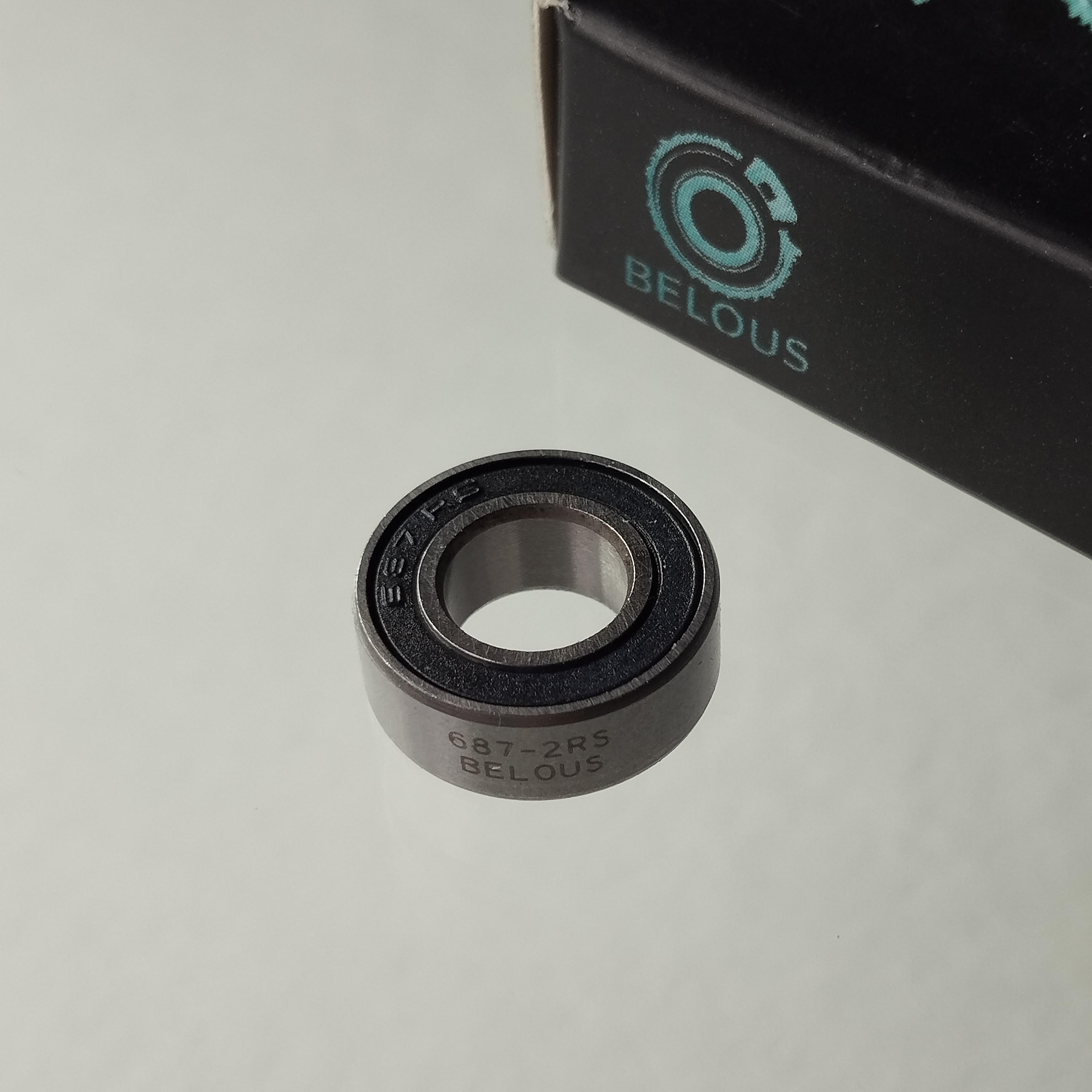 Подшипник BELOUS 687 2RS шариковый однорядный 7x14x5 gcr15 ABEC3 rpm10000 (100321)