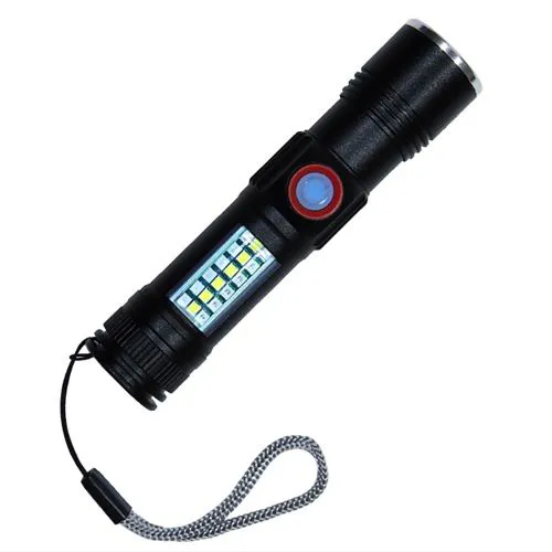 Ліхтар акумуляторний SY-1903C-P50-SMD-RGB Alarm zoom mUSB з ремінцем (557528)