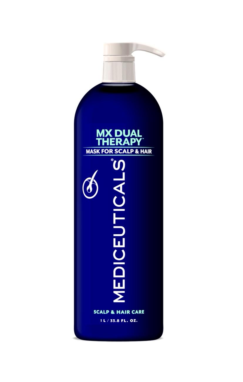 Маска для волосся і шкіри голови антивікова Mediceuticals MX Dual Therapy Mask For Scalp And Hair відновлювальна 1 л