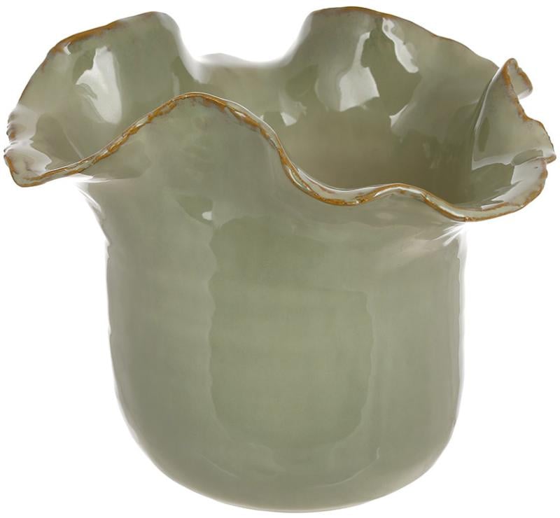 Ваза керамическая Бутон 19 см Зеленый