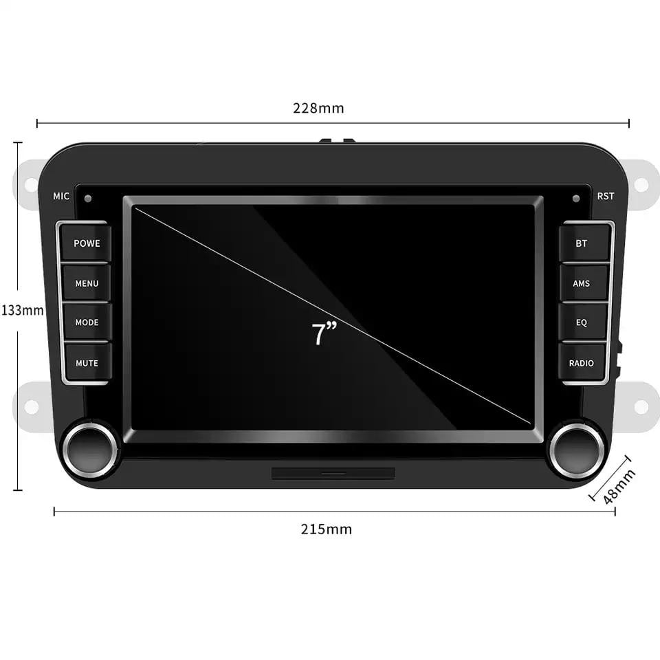 Автомагнітола штатна Skoda Fabia 2008-2014 Mekede 1/16 GreenLight Android 10/GPS/WiFi/USB (12279508) - фото 2