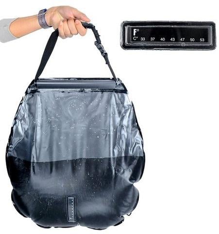 Душ туристичний із вбудованим термометром 20 л Темно-зелений - фото 10