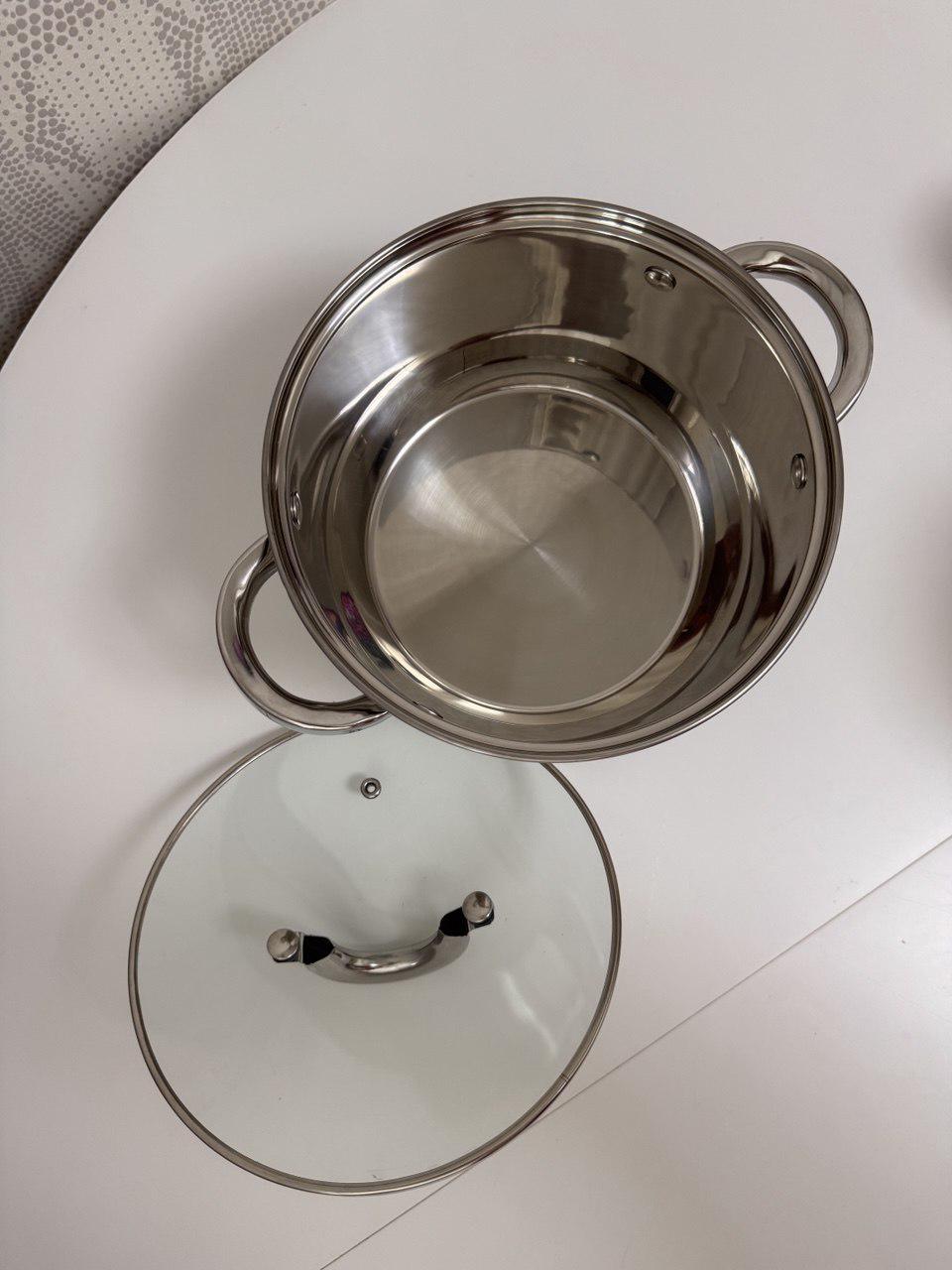 Каструля A-Plus 2185 з нержавіючої сталі 9-шарове дно 3,9 л Ø 20х12,5 см (AWN-00038) - фото 2 Каструля A-Plus 2185 з нержавіючої сталі 9-шарове дно 3,9 л Ø 20х12,5 см (AWN-00038) - фото 2