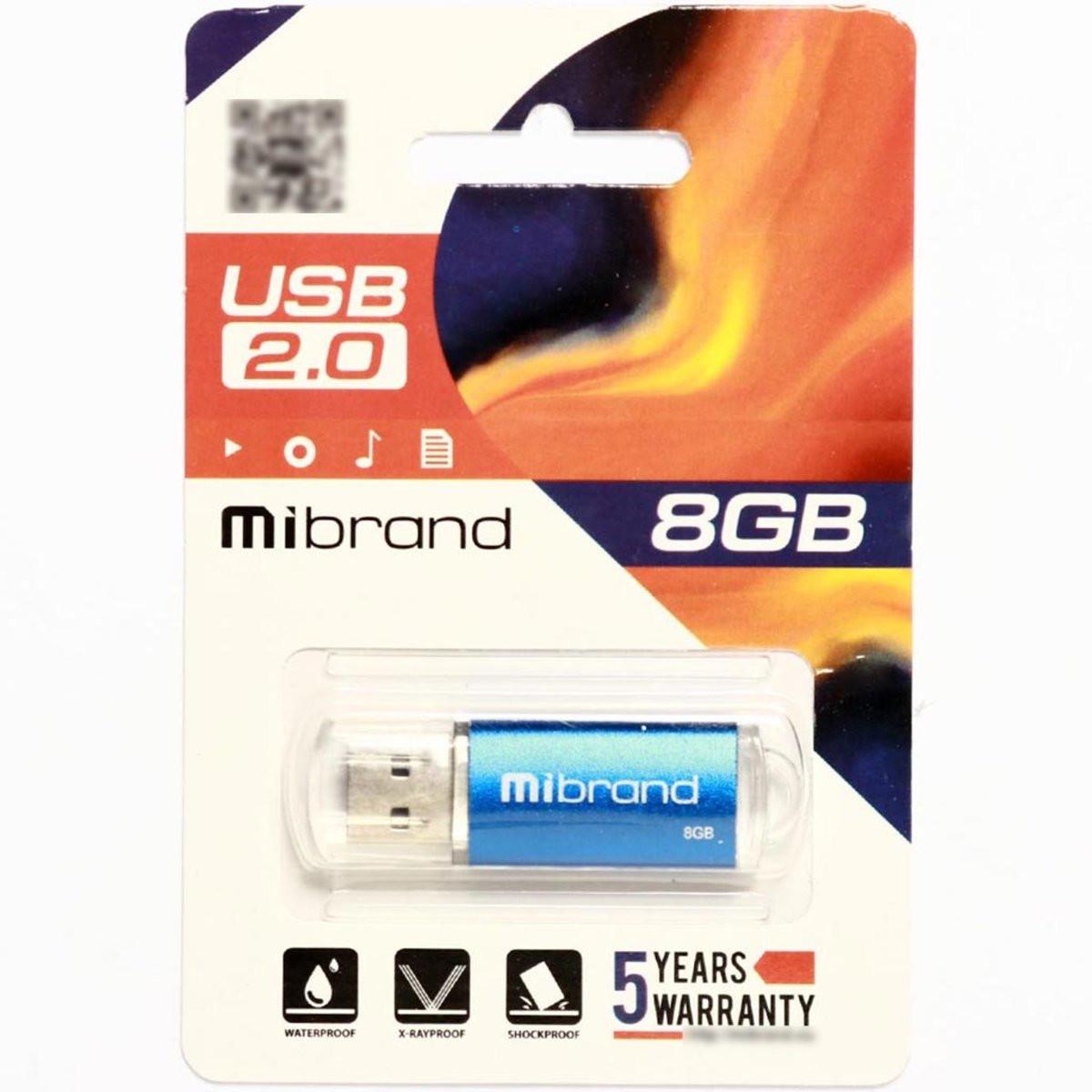 Flash Mibrand USB 2.0 Cougar 8Gb Blue (29caa1-15536) - фото 2