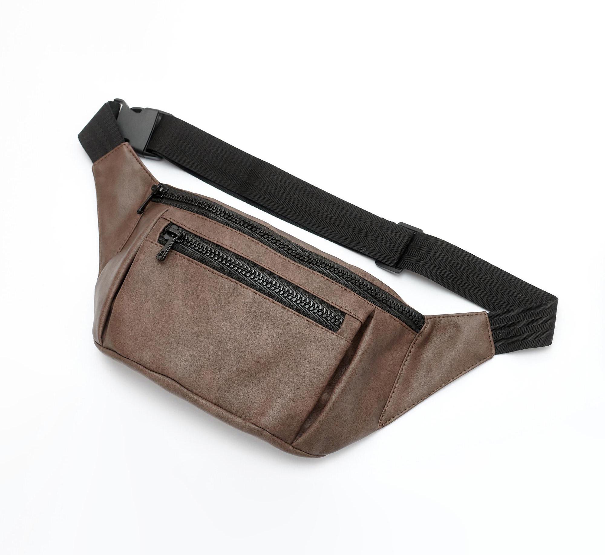 Мужская сумка на пояс Sambag Tirso Max Коричневый нубук (17079)