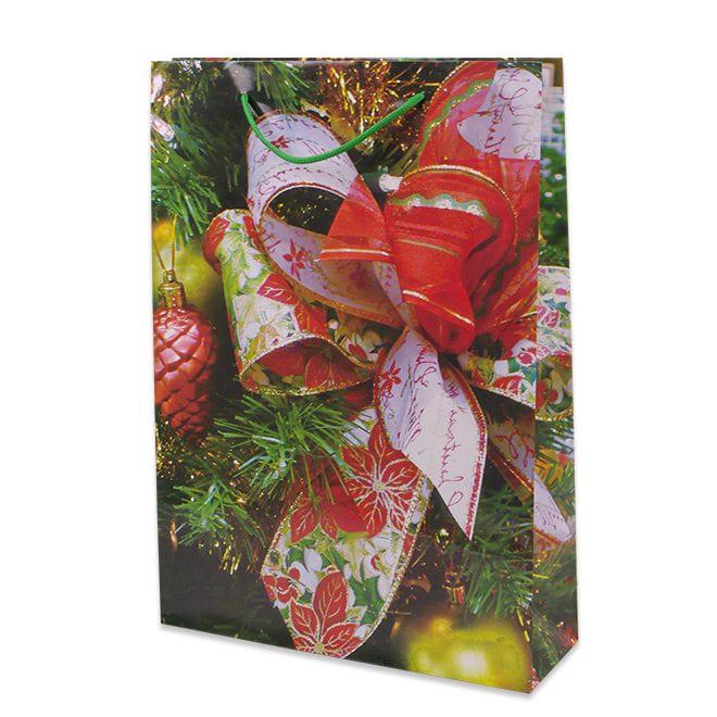 Пакет подарочный новогодний Flora микс 32х9.5х44.5 см 12 шт. (9447) - фото 3