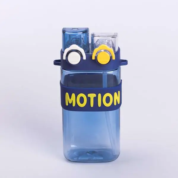 Бутылка для воды с трубочкой спортивная пластиковая для тренировок 550 мл Синий (6782) - фото 2 Бутылка для воды с трубочкой спортивная пластиковая для тренировок 550 мл Синий (6782) - фото 2