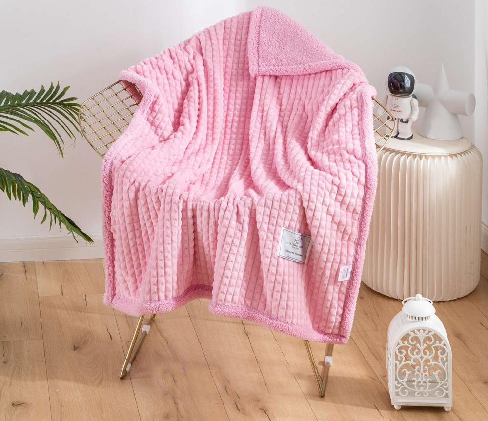 Плед детский Cotton home Кубик 110х140 см барашек велсофт СН-1250-80-1 Розовый (DR0140 см78)