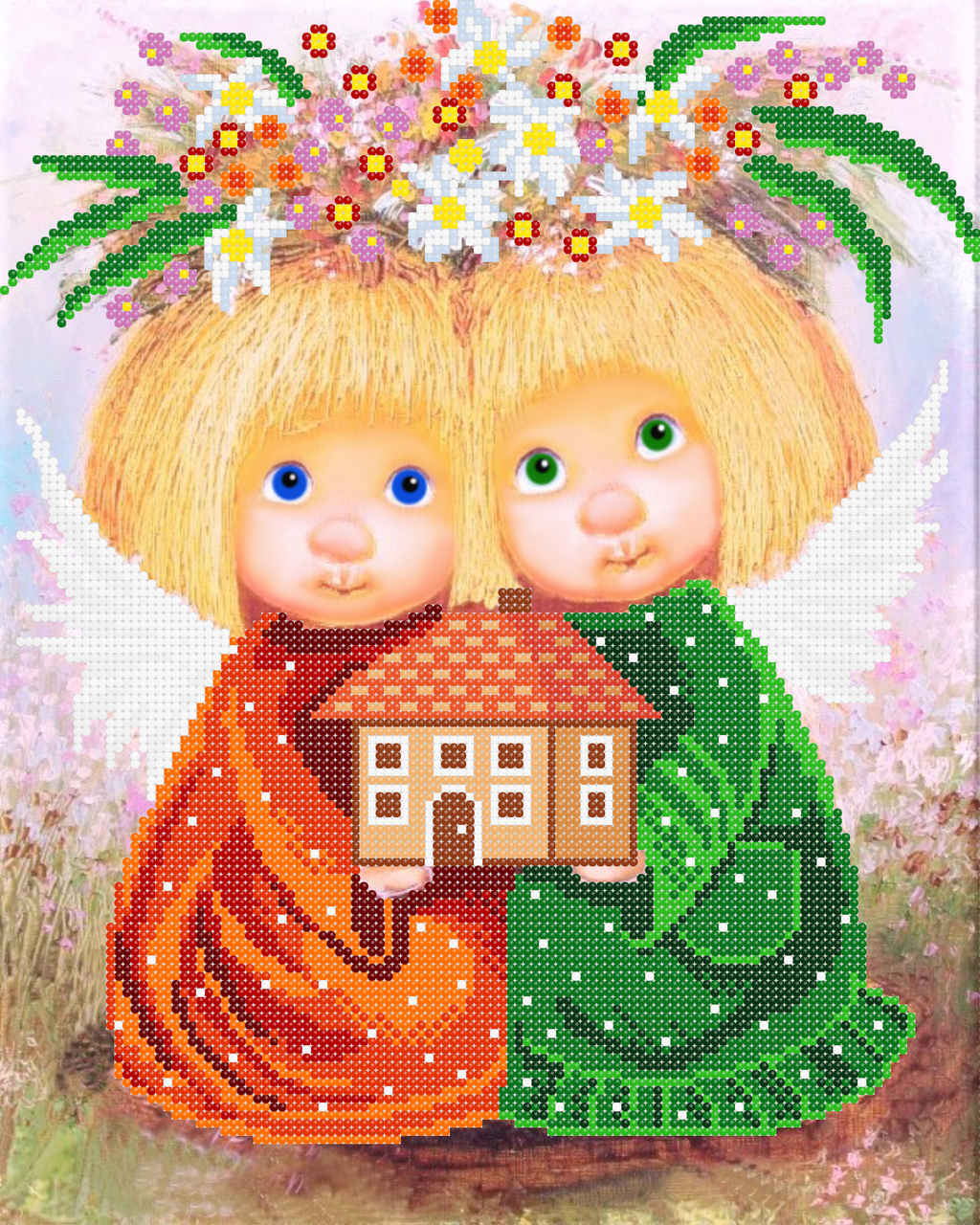 Схема вышивки бисером Светлые ангелы (815595712А)