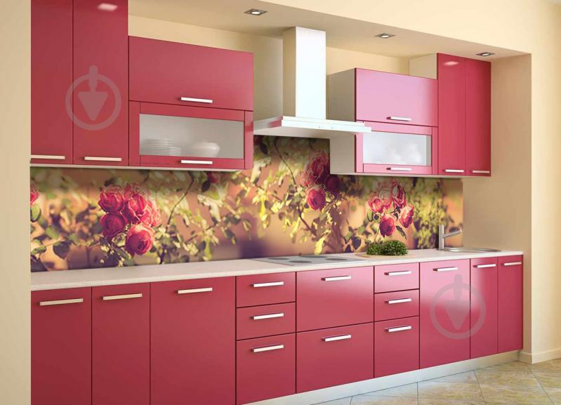 Скинали на кухню Zatarga «Фото Розы» 650х2500 мм виниловая 3Д наклейка кухонный фартук самоклеящаяся Z180693/1