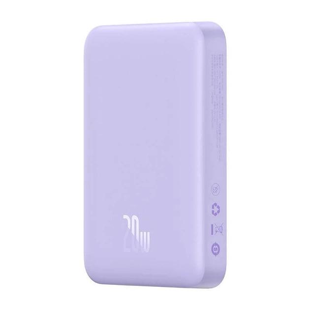 Повербанк Baseus Magnetic Mini 10000 mAh 20 W 2в1 QC3.0+PD3.0 с беспроводной зарядкой Qi 15 W Purple (PPCX110105) - фото 3