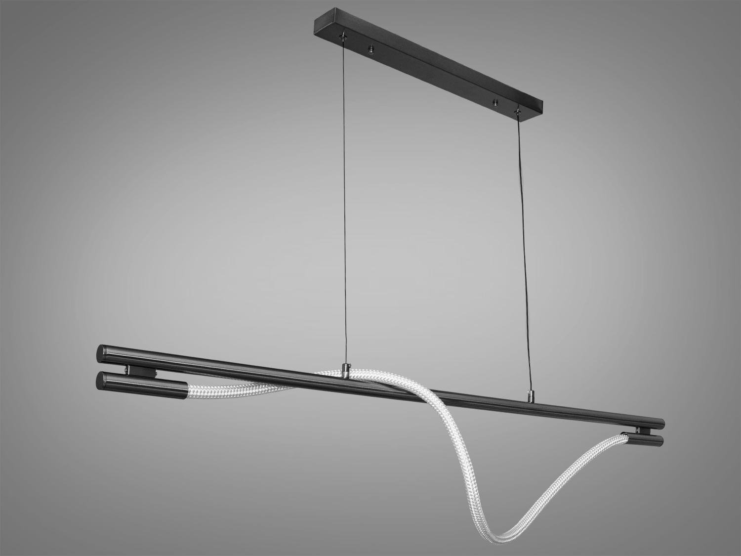 Люстра светодиодная шланг 15 Вт Черный/Хром (9609-L1200BHR) Люстра светодиодная шланг 15 Вт Черный/Хром (9609-L1200BHR)