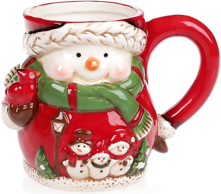 Кружка керамічна фігурна Сніговики 450 мл - фото 1 Кружка керамічна фігурна Сніговики 450 мл - фото 1