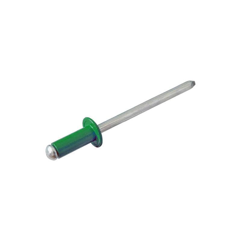 Заклепка Rivettop RF ISO15977 4х10 RAL6005 прижим 4-6 мм алюминий/сталь плоская головка 1 шт. (97RAL0000974010AZ0)