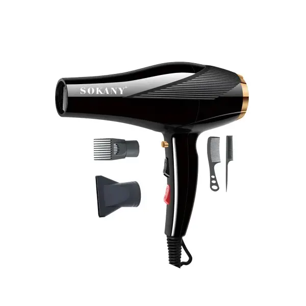 Фен Sokany SK-2214 с 2 насадками 2600 Вт Черный (149-107-SK-2214)