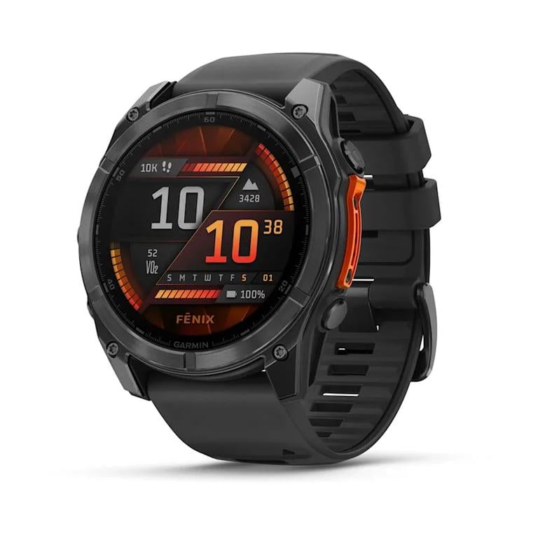 Смарт-годинник Garmin Fenix 8 51 мм Amoled Slate Gray with Black Silicone Band (010-02905-00)