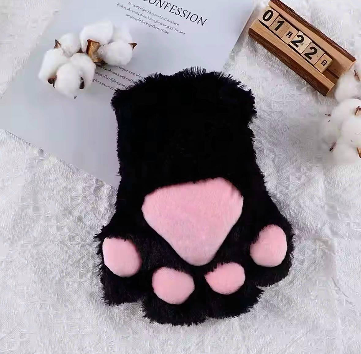 Рукавичка хутряна унісекс Wuke Лапка One size 1 шт. Чорний