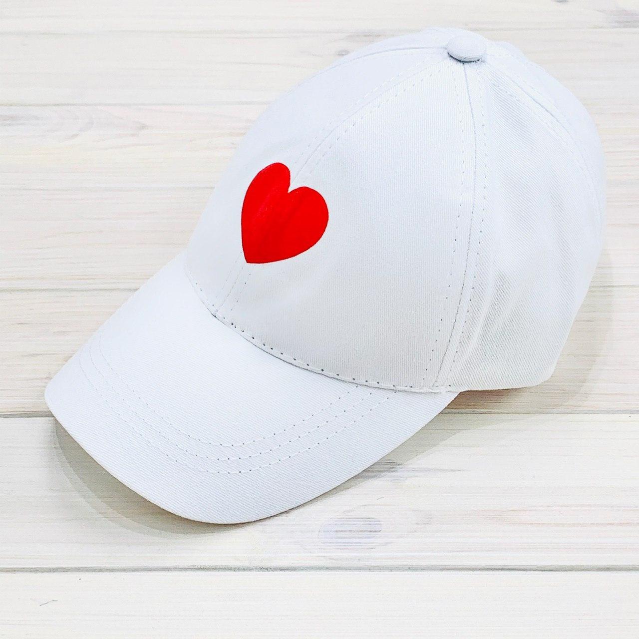 Кепка женская Intruder с принтом Heart сердце Белый