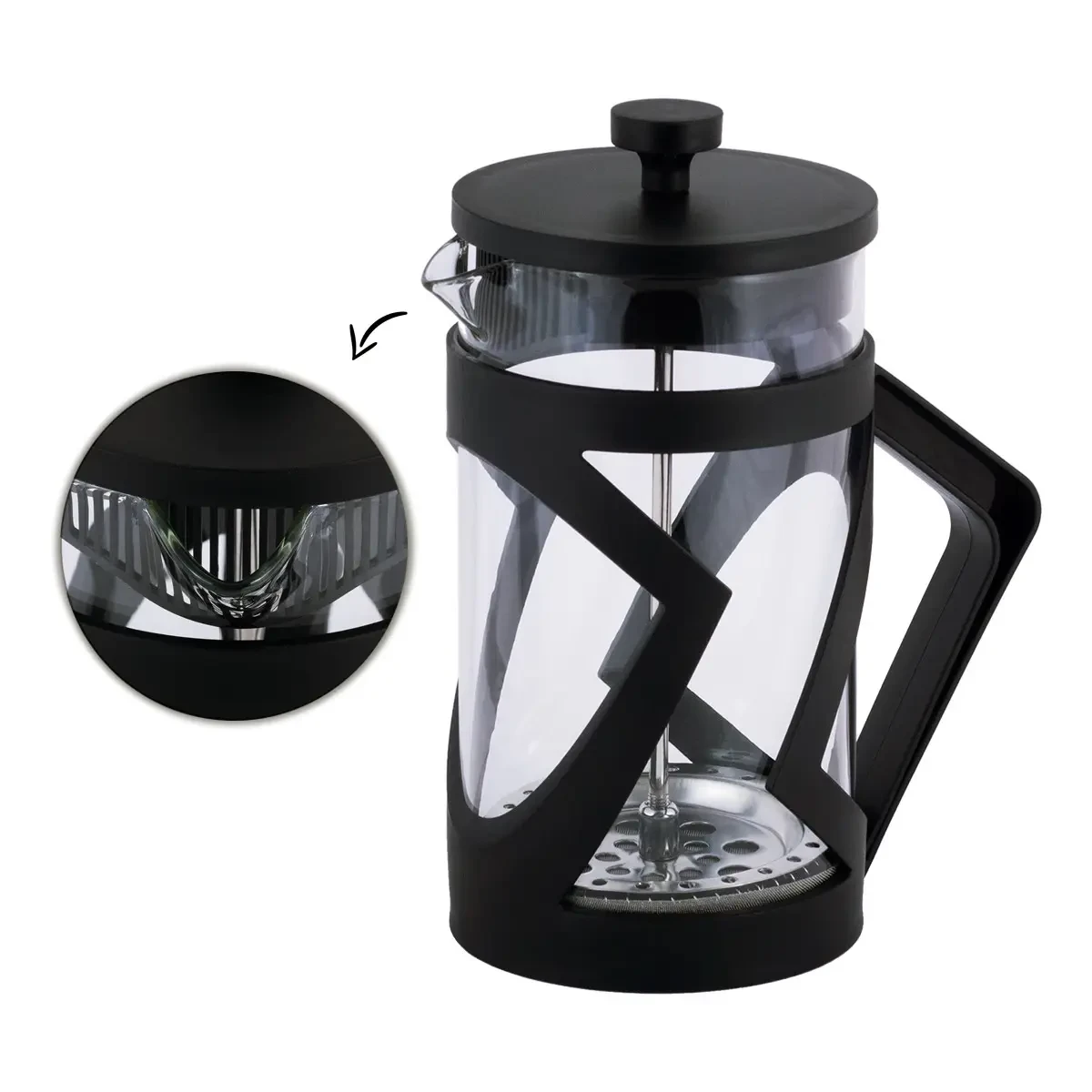 Френчпрес для чаю та кави Kamille 350 мл (KM-0775S) - фото 2 Френчпрес для чаю та кави Kamille 350 мл (KM-0775S) - фото 2