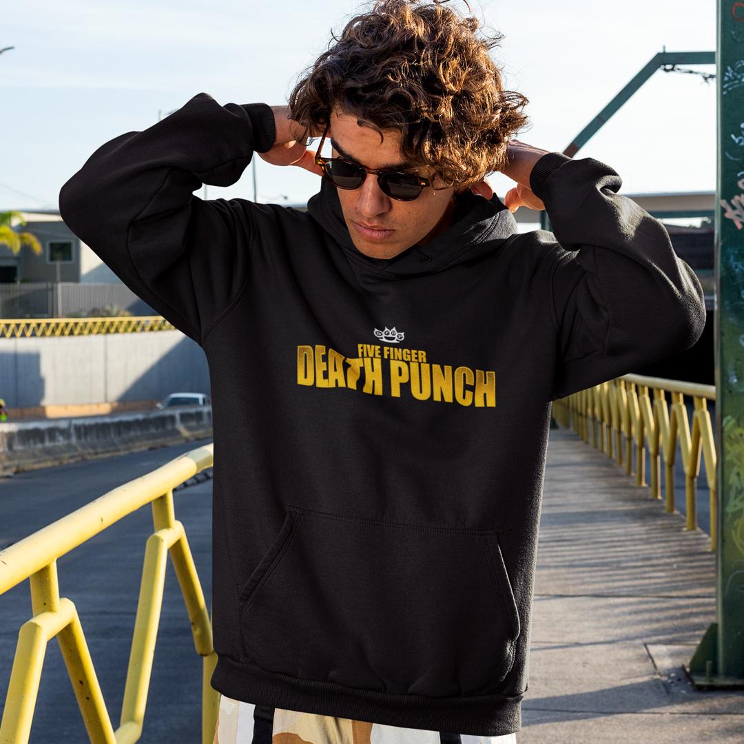 Худи флисовый унисекс Five Finger Death Punch 5FDP Gold And Bone M Черный (00000008349)