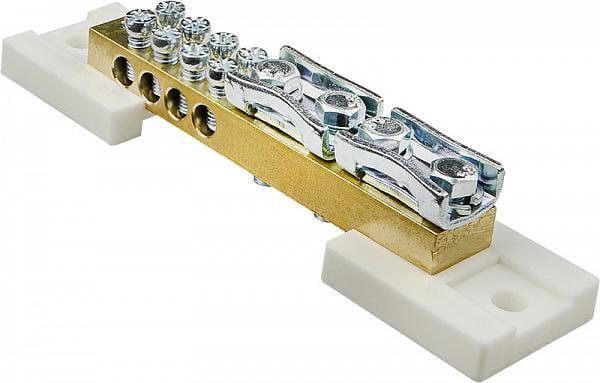 Шина нулевая АСКО-Укрем JHT102 10 отверстий медь с изолятором 15х10 мм (A0150120078)