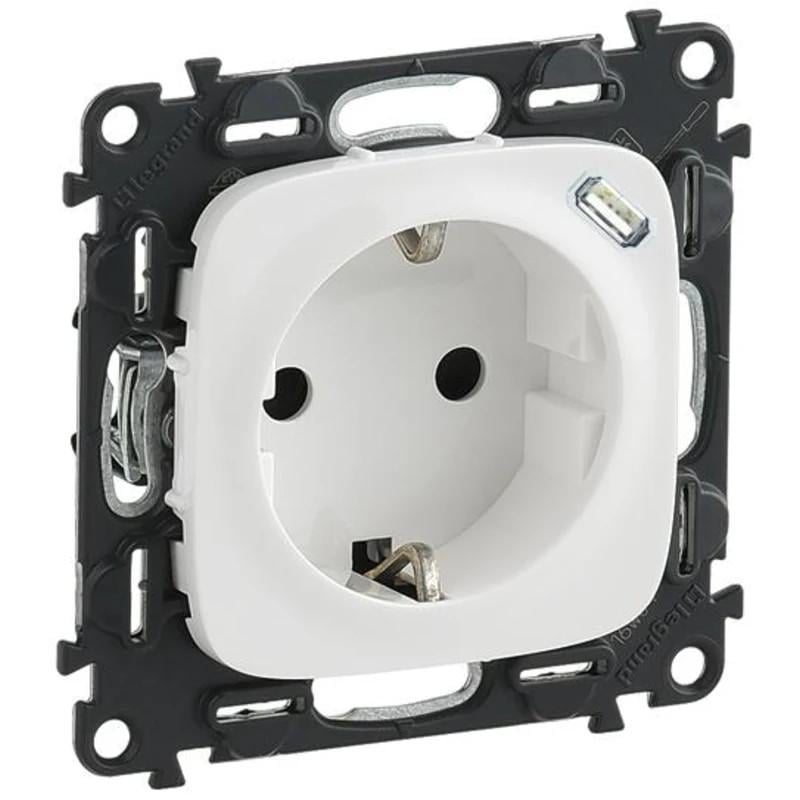 Розетка Legrand Valena Allure комбинированная 2К+С с USB Type C 16А 250V Белый (753005)