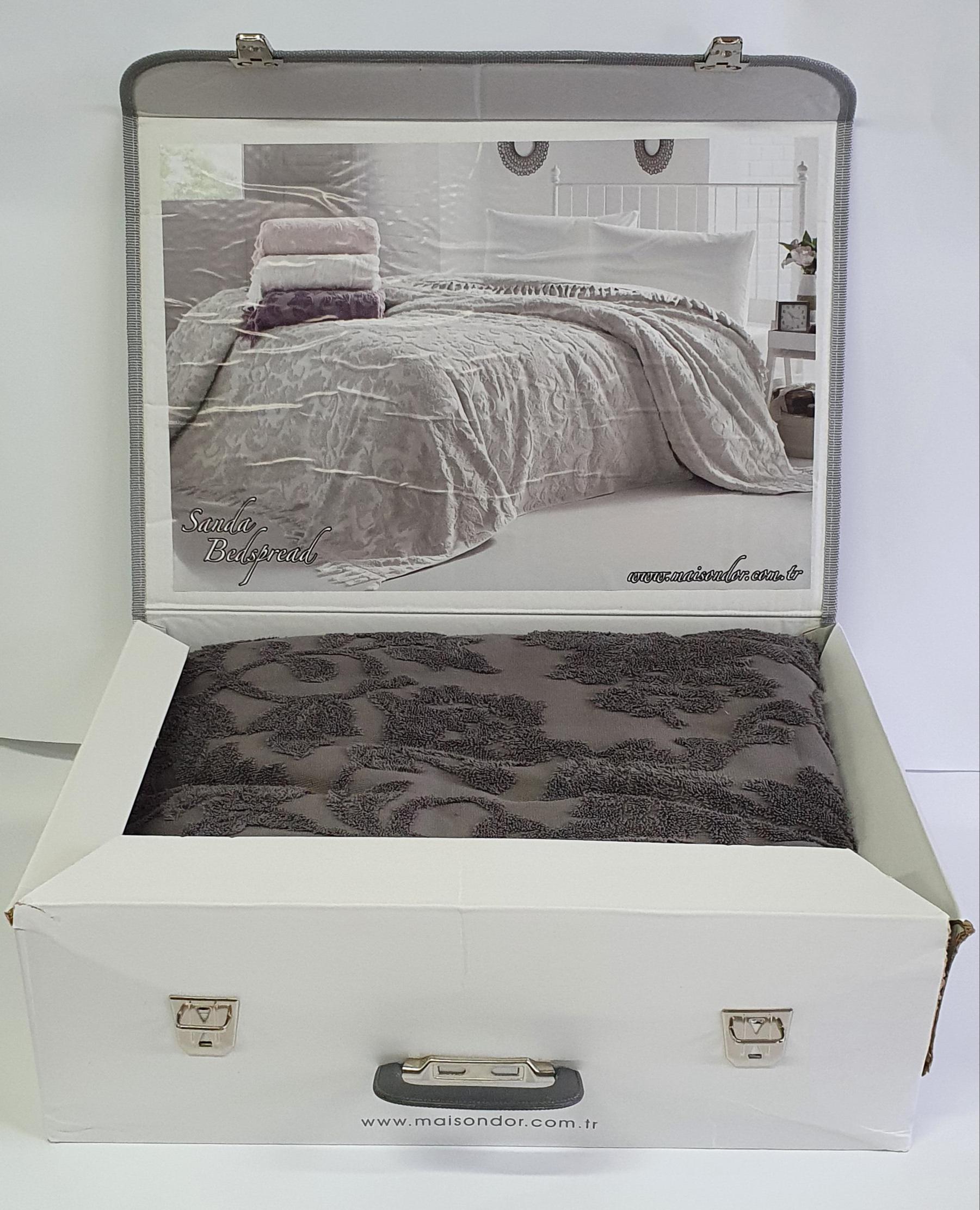 Покрывало махровое Maison D'or Sanda 220x240 Grey (CN4062)