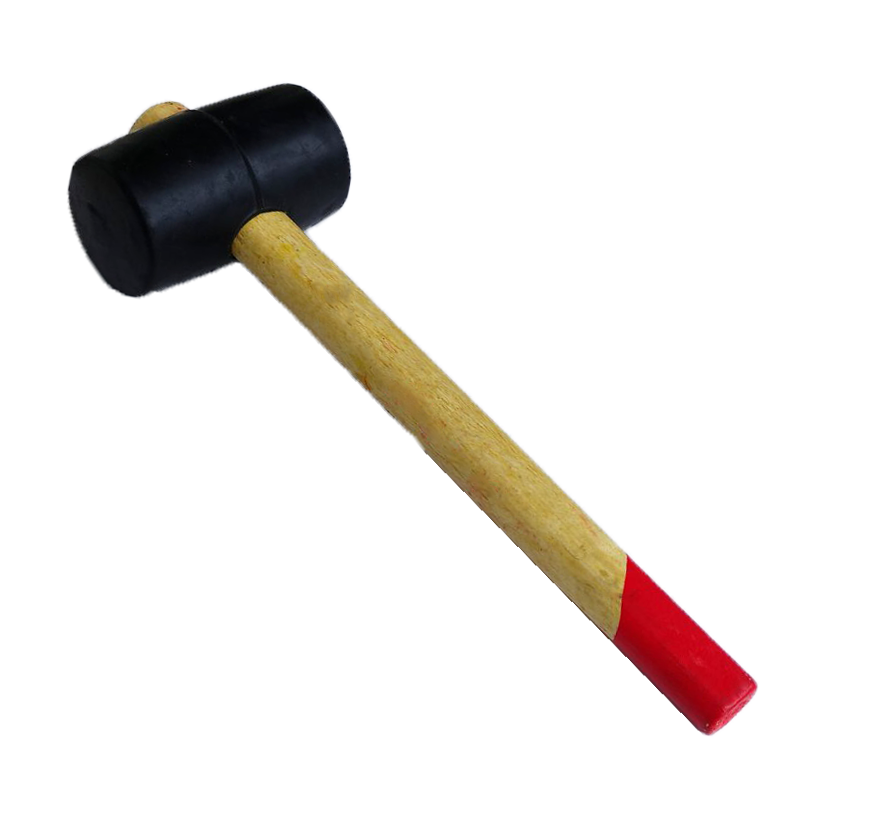 Киянка резиновая с деревянной ручкой 340 г (52081)