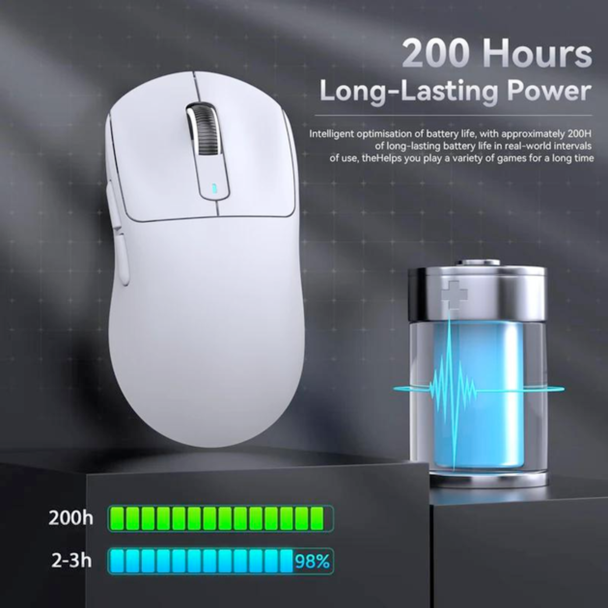 Миша бездротова Attack Shark X3 Bluetooth 2,4G White (24402125) - фото 7 Миша бездротова Attack Shark X3 Bluetooth 2,4G White (24402125) - фото 7