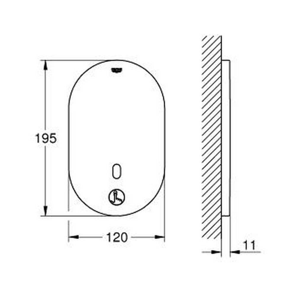 Зовнішня частина змішувача Grohe Eurosmart Cosmopolitan 36415000 з термостатом Хром (111396) - фото 2