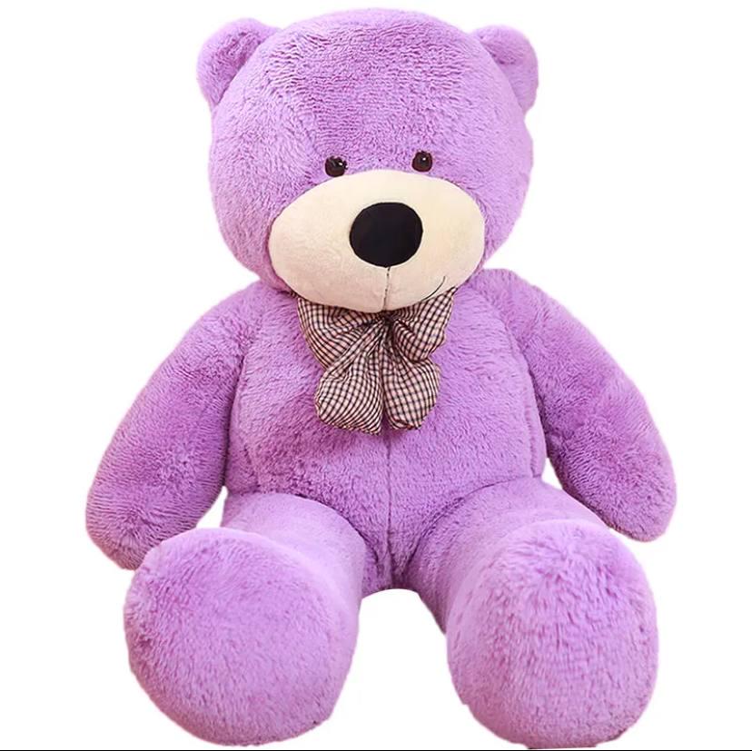 Мягкий плюшевый мишка Томми 80 см Фиолетовый (300983) Мягкий плюшевый мишка Томми 80 см Фиолетовый (300983)