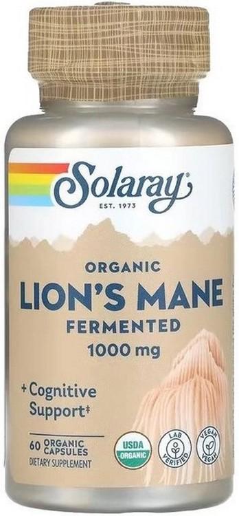Добавка Solaray Fermented Lions Mane Еж гребенчатый ферментированный 500 мг 60 vcaps