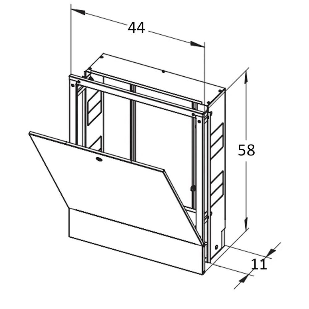 Металева шафа колекторна ECO TECHNOLOGY ШКВ-01 внутрішня 440x580x110 мм (GSR-000012548) - фото 2