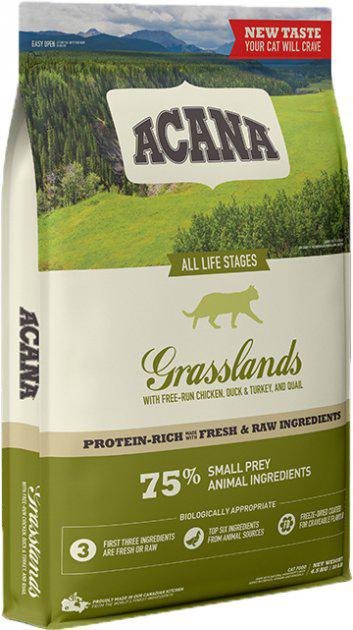 Корм сухий Acana Grasslands Cat ягня/качка/судак 4,5 кг - фото 1