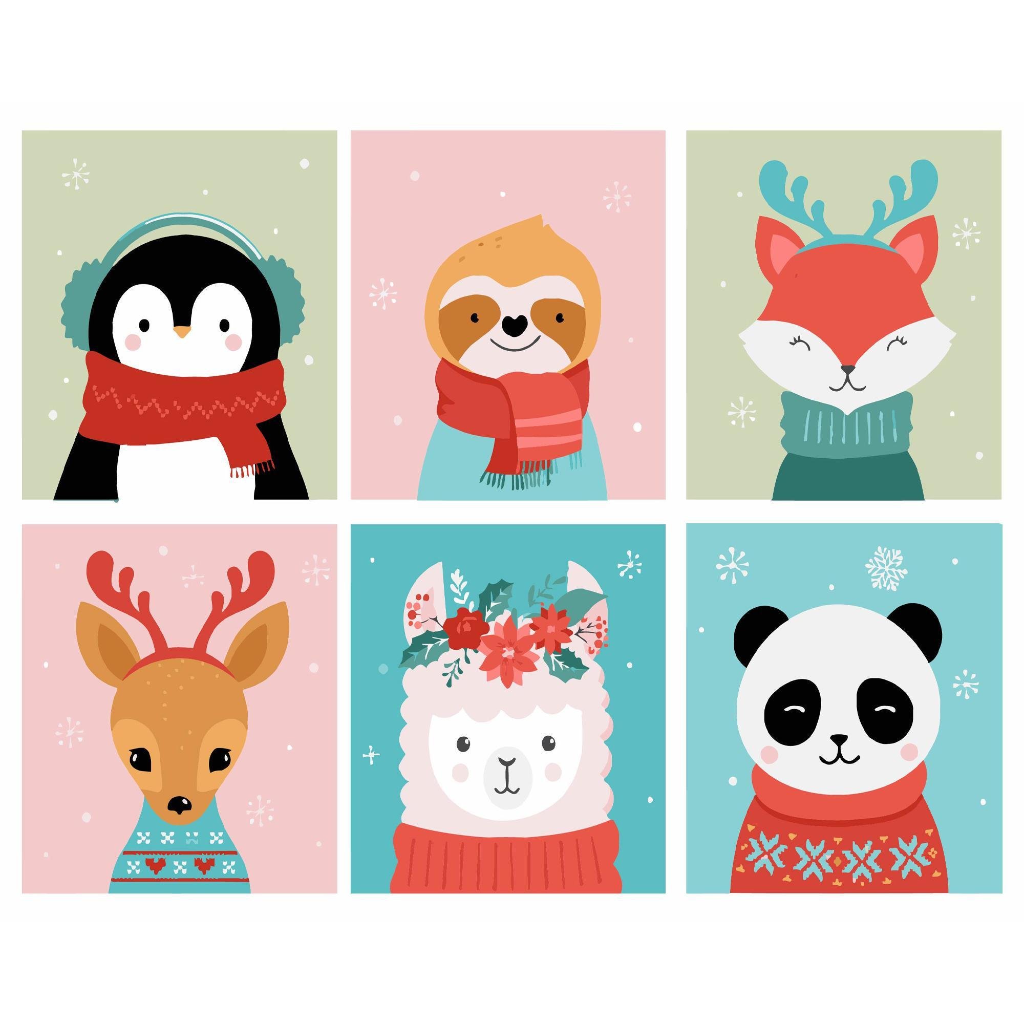 Картина за номерами Strateg Зимові звірята 40x50 см (VG005) Картина за номерами Strateg Зимові звірята 40x50 см (VG005)