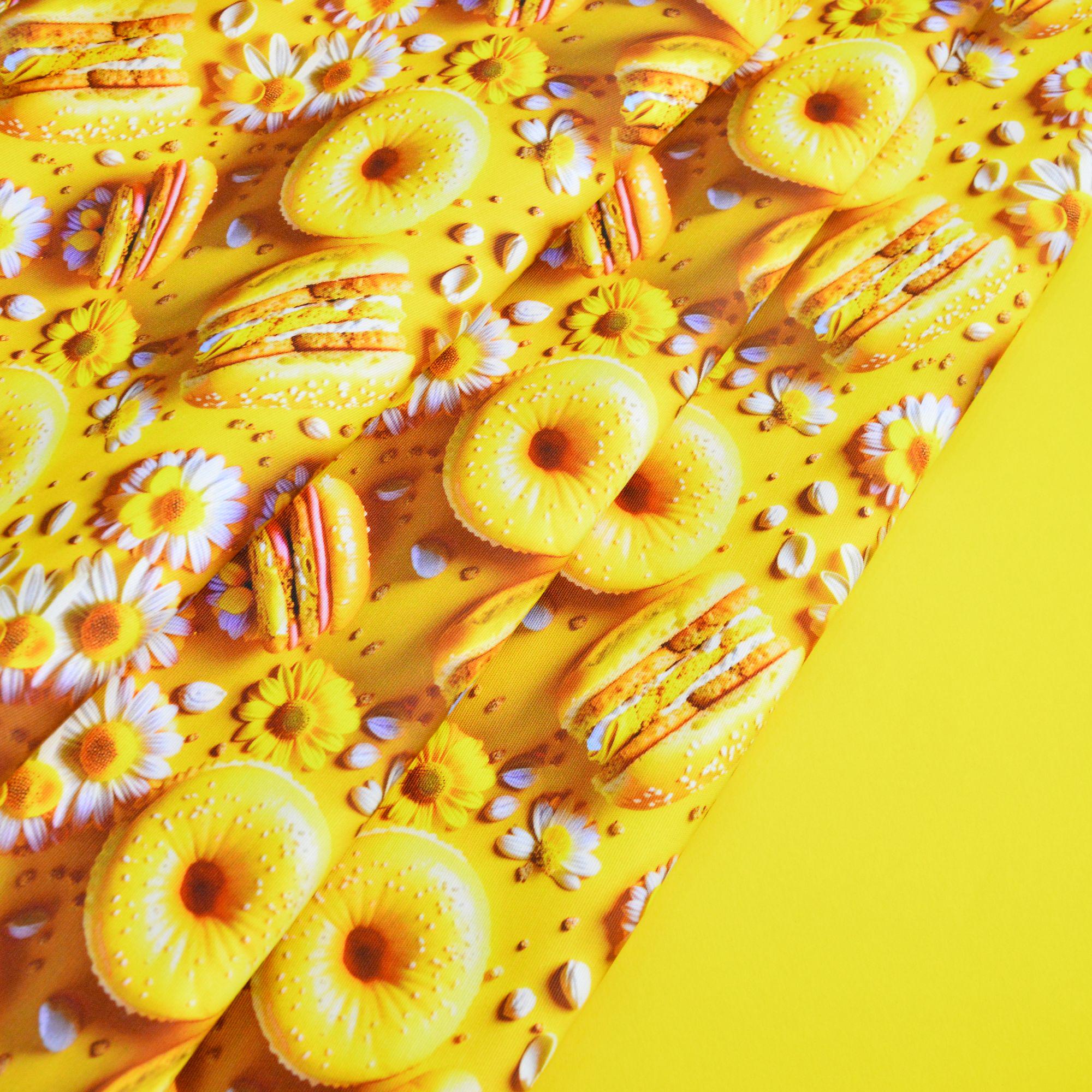 Тканина бавовна Панама Донат 235 гр/м2 з захистом від плям 180 см Жовтий (27378)