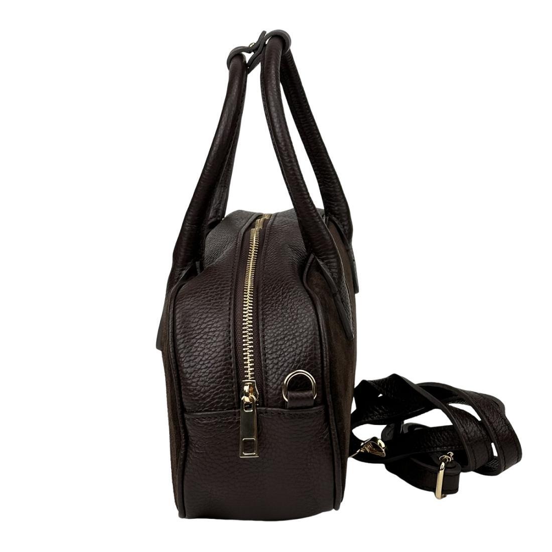 Жіноча сумка Royal Bag F-IT-3017DB замшева Шоколадний (8146) - фото 5 Жіноча сумка Royal Bag F-IT-3017DB замшева Шоколадний (8146) - фото 5