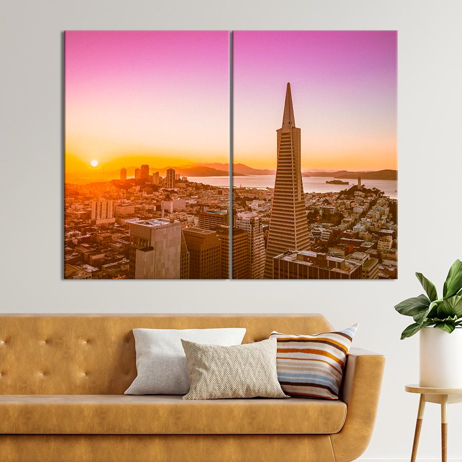 Настенний декор Знаменитый район Ноб Хилл в Сан-Франциско 111x81 см (A810-2)