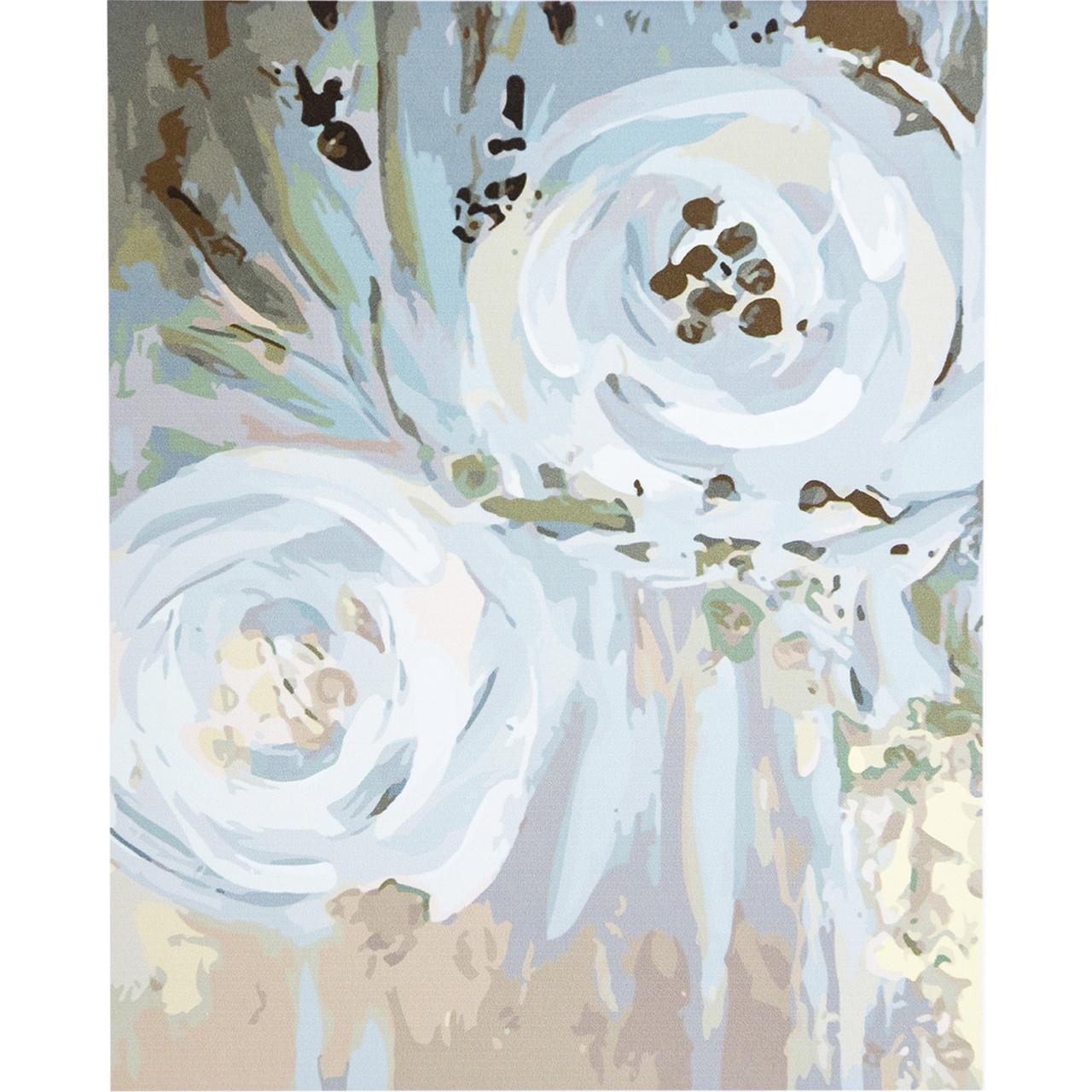 Картина по номерам Strateg Премиум Цветы в золоте с лаком 40х50 см (SY6392)