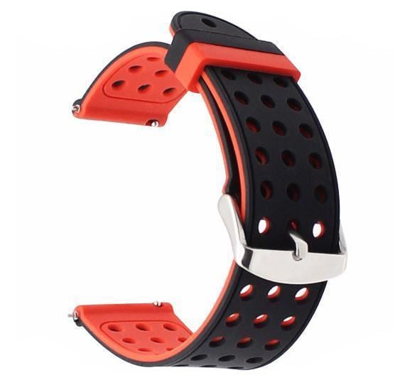 Двосторонній ремінець з перфорацією для годинника Samsung Galaxy Watch 42 мм SM-R810 Black/Red (781345403)
