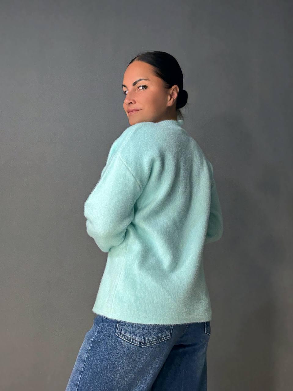 Свитер женский Fancy Matinee 5977 ангора базовый OS Мятный (5039) - фото 3 Свитер женский Fancy Matinee 5977 ангора базовый OS Мятный (5039) - фото 3