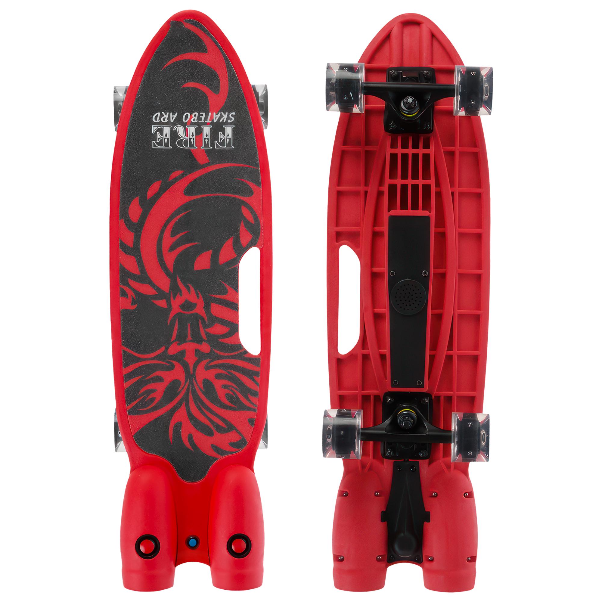 Скейтборд з ефектом диму колеса зі світловими та музичними ефектами Fire Skatebo Art Червоний (НКП) - фото 3 Скейтборд з ефектом диму колеса зі світловими та музичними ефектами Fire Skatebo Art Червоний (НКП) - фото 3