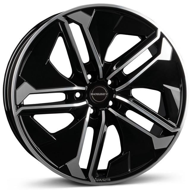Литые диски Borbet TX 9x21 5x120 ET45 DIA72,6 Gloss black rim polished